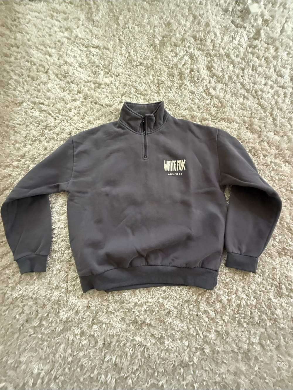 White Fox Boutique Charcoal Half-Zip Pullover Sweatshirt
